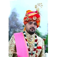 S H A H I T A J Traditional Rajasthani Wedding  Multi-Colored Checkered Silk Jodhpuri & Rajputi Pagdi Safa or Turban for Groom or Dulha (CT273)