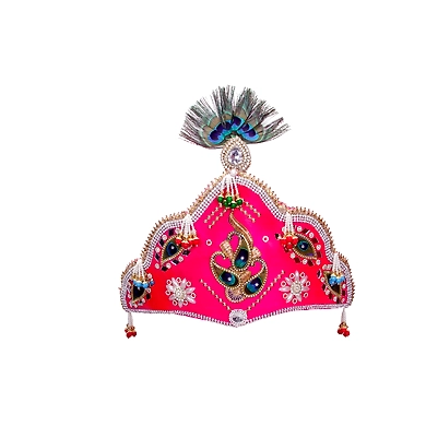 S H A H I T A J Traditional Silk Bhagwan Mukut Pagdi Safa or Turban for God's Idol/Kids/Adults (RT815)-ST935_Mini