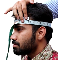 S H A H I T A J Traditional Rajasthani Red Bandhej Cotton Mahakal Bhagwan Pagdi Safa or Turban for God's Idol/Kids/Adults (RT632)-For Miniature God's Idol (3 inches to 16 inches)