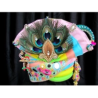 S H A H I T A J Traditional Rajasthani Multi-Colored Silk Krishna Bhagwan Pagdi Safa or Turban for God's Idol/Kids/Adults (RT305)