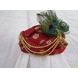 S H A H I T A J Traditional Rajasthani Maroon Silk Printed Krishna Bhagwan Pagdi Safa or Turban for God's Idol/Kids/Adults (RT300)-For Large God's Idol (24 inches to 30.5 inches)-4-sm