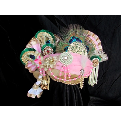 S H A H I T A J Traditional Rajasthani Multi-Colored Cotton Krishna Bhagwan Pagdi or Turban for God's Idol/Kids/Adults (RT275)-For Miniature God's Idol (3 inches to 16 inches)-4