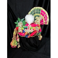 S H A H I T A J Traditional Rajasthani Multi-Colored Ganpati Bhagwan Silk Pagdi Safa or Turban for God's Idol/Kids/Adults (RT293)