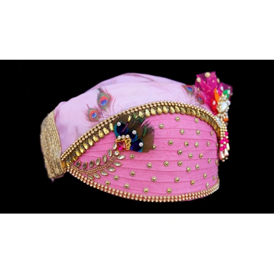 S H A H I T A J Traditional Rajasthani Multi-Colored Cotton Mewadi Krishna Bhagwan Pagdi or Turban for God's Idol/Kids/Adults (MT276)-For Miniature God's Idol (3 inches to 16 inches)-4