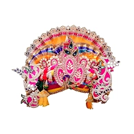 S H A H I T A J Traditional Multi-Colored Silk Krishna or Jagannath Bhagwan Pagdi Safa or Turban for Adults or God's Idol (RT817)