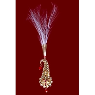 S H A H I T A J Traditional Golden with Pink Stone Brooch or Kalangi with Feather for Barati/Groom/Social Occasions Pagdi Safa or Turban (OS821)