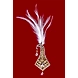 S H A H I T A J Traditional Golden Brooch or Kalangi with Feather for Barati/Groom/Social Occasions Pagdi Safa or Turban (OS832)-ST952-sm