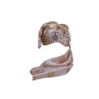 S H A H I T A J Designer Multi-Colored Satin Silk Unisex Kids and Adults Pagdi Safa or Turban for Fashion Shows & Events (DT853)