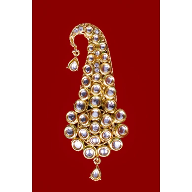 S H A H I T A J Traditional Golden Brooch or Kalangi with Feather for Barati/Groom/Social Occasions Pagdi Safa or Turban (OS820)-1