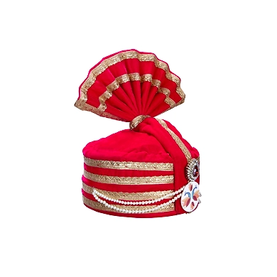 S H A H I T A J Designer Pink Velvet Kids and Adults Hotel or Restaurant Pagdi Safa or Turban for Welcoming Guests (DT834)-18-3