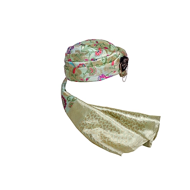S H A H I T A J Designer Multi-Colored Brocade Unisex Kids and Adults Pagdi Safa or Turban for Fashion Shows &amp; Events (DT836)-18-4