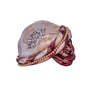 S H A H I T A J Designer Brocade Unisex Kids and Adults Pagdi Safa or Turban for Fashion Shows & Events (DT840)