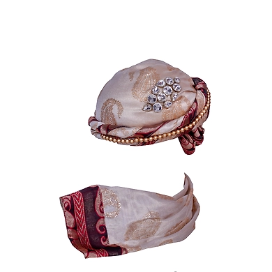S H A H I T A J Designer Brocade Unisex Kids and Adults Pagdi Safa or Turban for Fashion Shows &amp; Events (DT840)-18-4