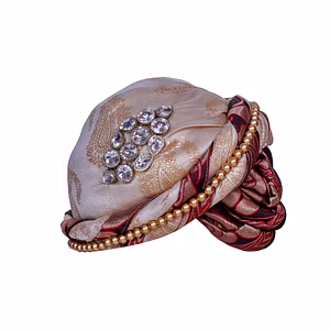 S H A H I T A J Designer Brocade Unisex Kids and Adults Pagdi Safa or Turban for Fashion Shows & Events (DT840)