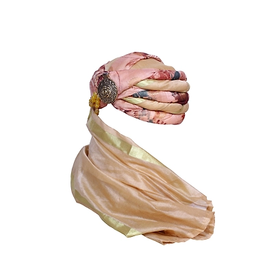 S H A H I T A J Designer Floral Silk Unisex Kids and Adults Pagdi Safa or Turban for Fashion Shows &amp; Events (DT842)-18-3