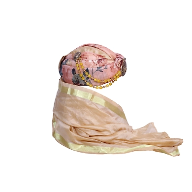 S H A H I T A J Designer Floral Silk Unisex Kids and Adults Pagdi Safa or Turban for Fashion Shows &amp; Events (DT842)-18-4