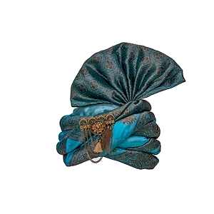 S H A H I T A J Designer Brocade Unisex Kids and Adults Pagdi Safa or Turban for Fashion Shows & Events (DT845)