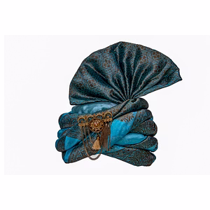 S H A H I T A J Designer Brocade Unisex Kids and Adults Pagdi Safa or Turban for Fashion Shows & Events (DT845)