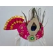 S H A H I T A J Traditional Rajasthani Pink Mock Cloth Krishna Bhagwan Pagdi Safa or Turban for God's Idol/Kids/Adults (RT865)-ST985_Mini-sm