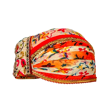 S H A H I T A J Traditional Rajasthani Cotton Mewadi Floral Pagdi or Turban for Kids and Adults (MT875)-18-3