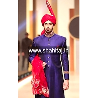 S H A H I T A J Wedding Groom/Dulha Red Silk Pakistani Muslim Kulla/Imaama/Pagdi Safa or Turban for Kids and Adults (RT880)