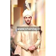 S H A H I T A J Wedding Groom/Dulha Silver Silk Pakistani Muslim Kulla/Imaama/Pagdi Safa or Turban for Kids and Adults (RT881)
