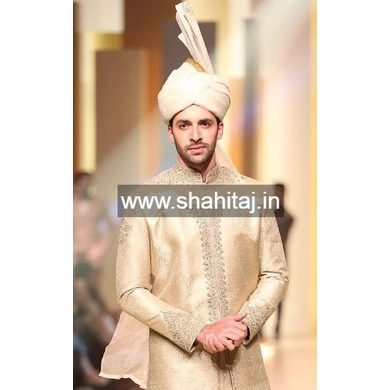 S H A H I T A J Wedding Groom/Dulha Silver Silk Pakistani Muslim Kulla/Imaama/Pagdi Safa or Turban for Kids and Adults (RT881)-ST1001_20