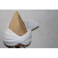 S H A H I T A J Pakistani Kulla Muslim Weddings or Social Occasions White Cotton Pagdi Safa or Turban for Kids and Adults (RT899)