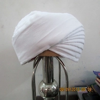 S H A H I T A J Pakistani Imaama Muslim Weddings or Social Occasions White Cotton Pagdi Safa or Turban for Kids and Adults (RT900)
