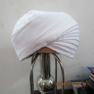 S H A H I T A J Pakistani Imaama Muslim Weddings or Social Occasions White Cotton Pagdi Safa or Turban for Kids and Adults (RT900)-ST1020_23