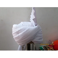 S H A H I T A J Pakistani Kulla Muslim Weddings or Social Occasions White Cotton Pagdi Safa or Turban for Kids and Adults (RT904)