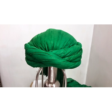 S H A H I T A J Muslim Cotton Vantma or Barmeri Green Imaama Pagdi Safa or Turban for Kids and Adults (RT908)-ST1028_19andHalf