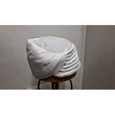 S H A H I T A J Pakistani Imaama Muslim Weddings or Social Occasions White Cotton Pagdi Safa or Turban for Kids and Adults (RT912)-ST1032_20