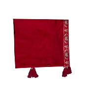 S H A H I T A J Traditional Rajasthani Wedding Maroon Silk Stall/Dupatta/Shawl for Groom or Dulha (DS553)