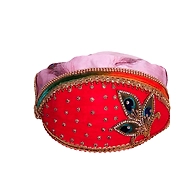 S H A H I T A J Traditional Rajasthani Multi-Colored Cotton & Silk Mewadi Krishna Bhagwan Pagdi or Turban for God's Idol/Kids/Adults (MT927)