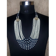 S H A H I T A J Designer Mala/Kanthla Blue with White for Weddings/Groom Dress or Sherwani (OS934)