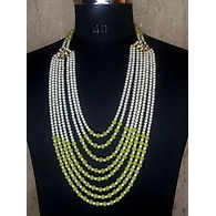 S H A H I T A J Designer Mala/Kanthla Yellow with White for Weddings/Groom Dress or Sherwani (OS936)