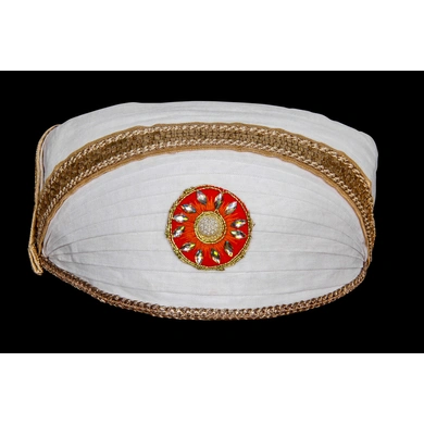 S H A H I T A J Traditional Rajasthani Cotton White Mewadi Bohra Pagdi or Turban for Kids and Adults (MT951)-ST1071_18