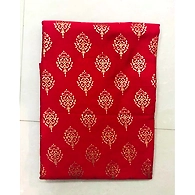 S H A H I T A J Traditional Rajasthani Red Foil Barati/Groom/Social Occasions Cotton Pagdi Safa Turban or Pheta Cloth for Kids and Adults (Bulk Purchase) (CT685)