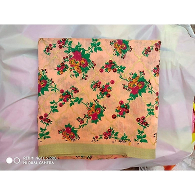 S H A H I T A J Traditional Rajasthani Peach Floral Barati/Groom/Social Occasions Faux Silk Pagdi Safa Turban or Pheta Cloth for Kids and Adults (Bulk Purchase) (CT678)-ST798_PACK1