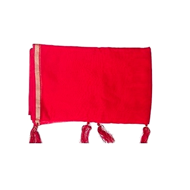 S H A H I T A J Traditional Rajasthani Faux Silk Red Barati/Groom/Social Occasions Turban Safa Pagdi Pheta Cloth for Kids and Adults (Bulk Purchase) (CT356)-Pack of 1 (For Kids to Adults)-1