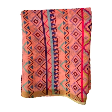S H A H I T A J Traditional Rajasthani Aztec Print Faux Silk Peach Barati/Groom/Social Occasions Turban Safa Pagdi Pheta Cloth for Kids and Adults (Bulk Purchase) (CT376)-Pack of 1 (For Kids to Adults)-1