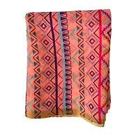 S H A H I T A J Traditional Rajasthani Aztec Print Faux Silk Peach Barati/Groom/Social Occasions Turban Safa Pagdi Pheta Cloth for Kids and Adults (Bulk Purchase) (CT376)-Pack of 1 (For Kids to Adults)