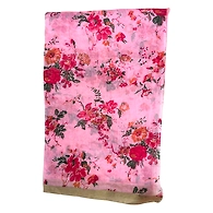 S H A H I T A J Traditional Rajasthani Pink Floral Barati/Groom/Social Occasions Silk Pagdi Safa Turban or Pheta Cloth for Kids and Adults (Bulk Purchase) (CT682)-Pack of 1 (For Kids to Adults)