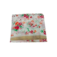 S H A H I T A J Traditional Rajasthani Floral Faux Silk White Barati/Groom/Social Occasions Turban Safa Pagdi Pheta Cloth for Kids and Adults (Bulk Purchase) (CT337)