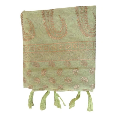 S H A H I T A J Traditional Rajasthani Boota Print Green Barati/Groom/Social Occasions Turban Safa Pagdi Pheta Cloth for Kids and Adults (CT379)-Free Size-3