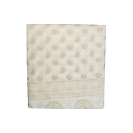 S H A H I T A J Traditional Rajasthani White with Golden Foil Barati/Groom/Social Occasions Silk Pagdi Safa Turban or Pheta Cloth for Kids and Adults (CT679)