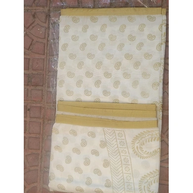 S H A H I T A J Traditional Rajasthani White with Golden Foil Barati/Groom/Social Occasions Silk Pagdi Safa Turban or Pheta Cloth for Kids and Adults (CT679)-Free Size-2