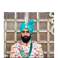 S H A H I T A J Traditional Rajasthani Wedding Firozi or Turquoise Silk Udaipuri Pagdi Safa or Turban for Groom or Dulha (CT262)