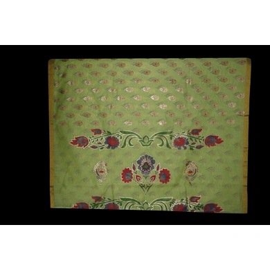 S H A H I T A J Pista Green with Morpankh Print Barati/Groom/Social Occasions Silk Pagdi Safa Turban or Pheta Cloth for Kids and Adults (CT960)-ST2080__PACK2